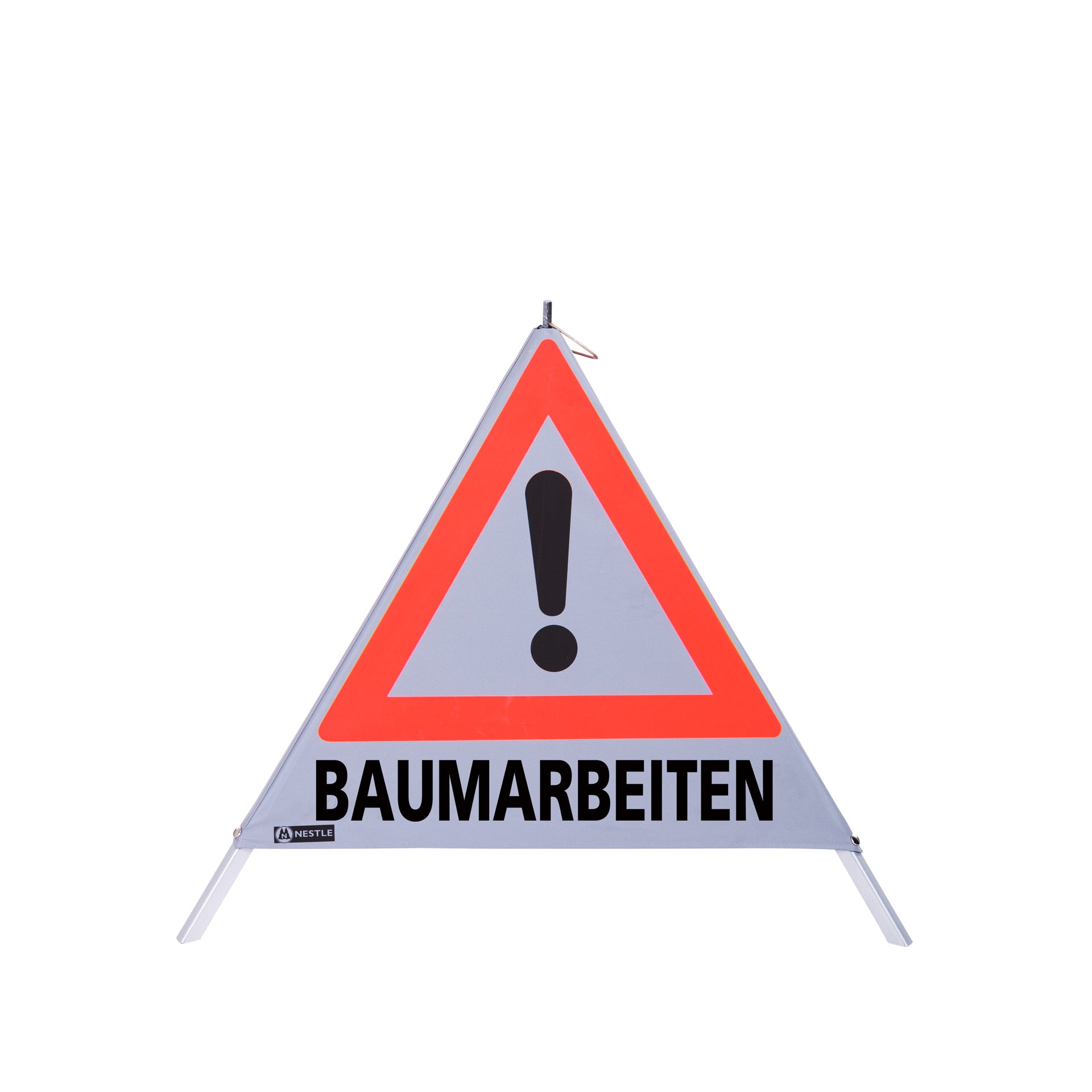 NESTLE Warnpyramide 70 cm, Achtung (VZ101), retroreflektierend, mit Feder