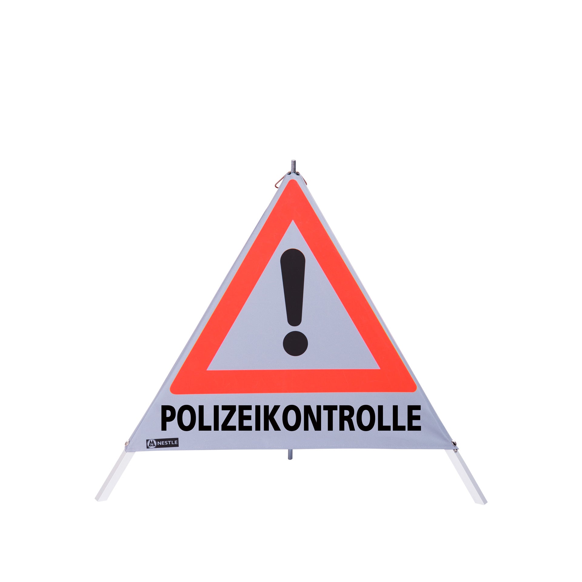 NESTLE Warnpyramide 70 cm, Achtung (VZ101), retroreflektierend, mit Mittelfuß