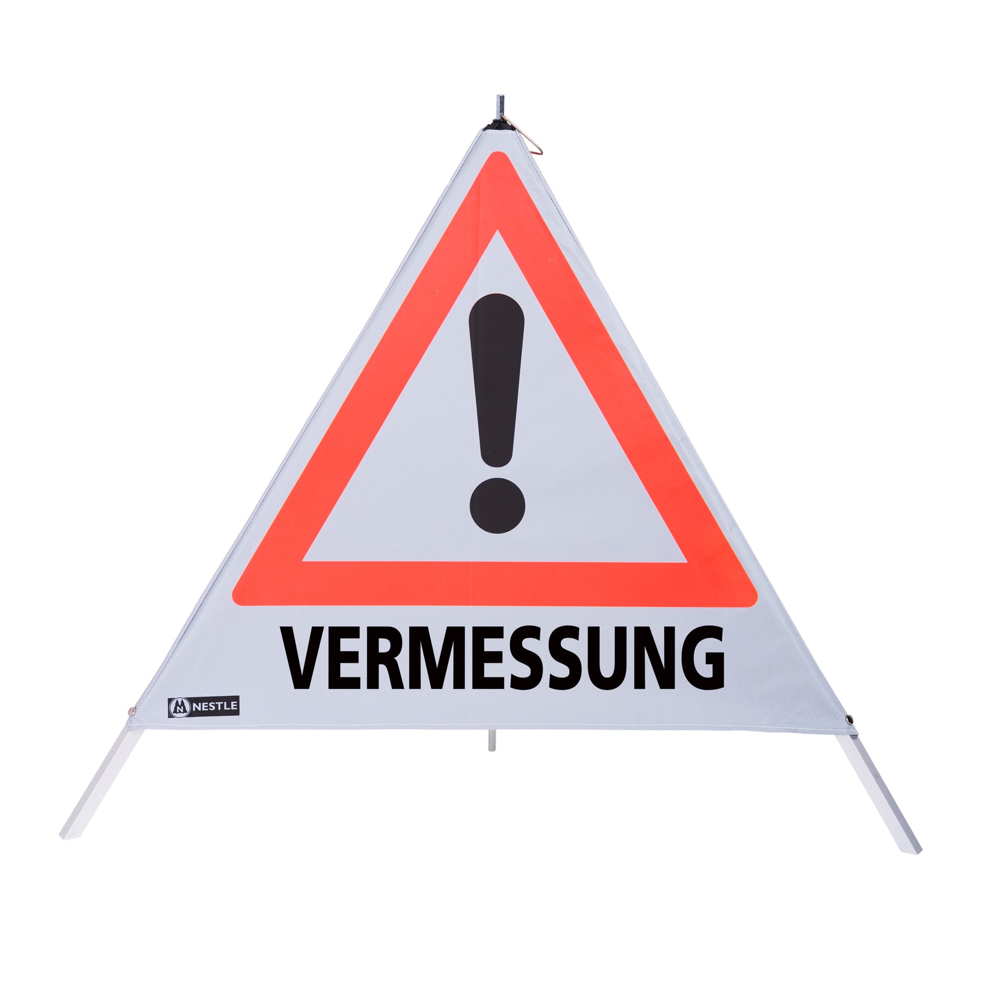 NESTLE Warnpyramide 90 cm, Achtung (VZ101), retroreflektierend, mit Mittelfuß