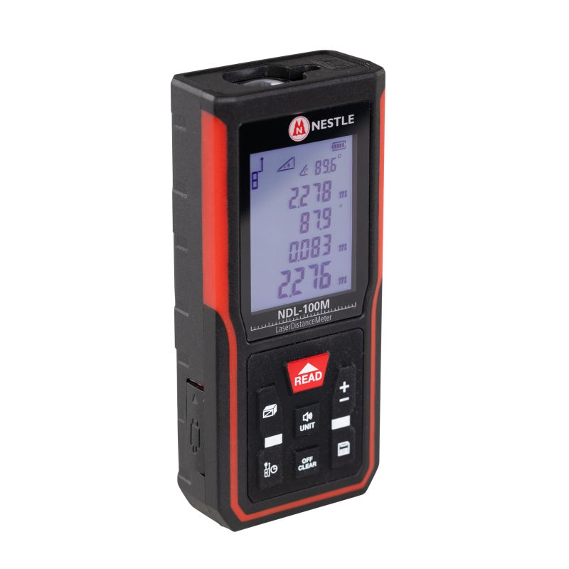 NESTLE NDL-100M Laserentfernungsmesser – 100m, USB-C, kompakt