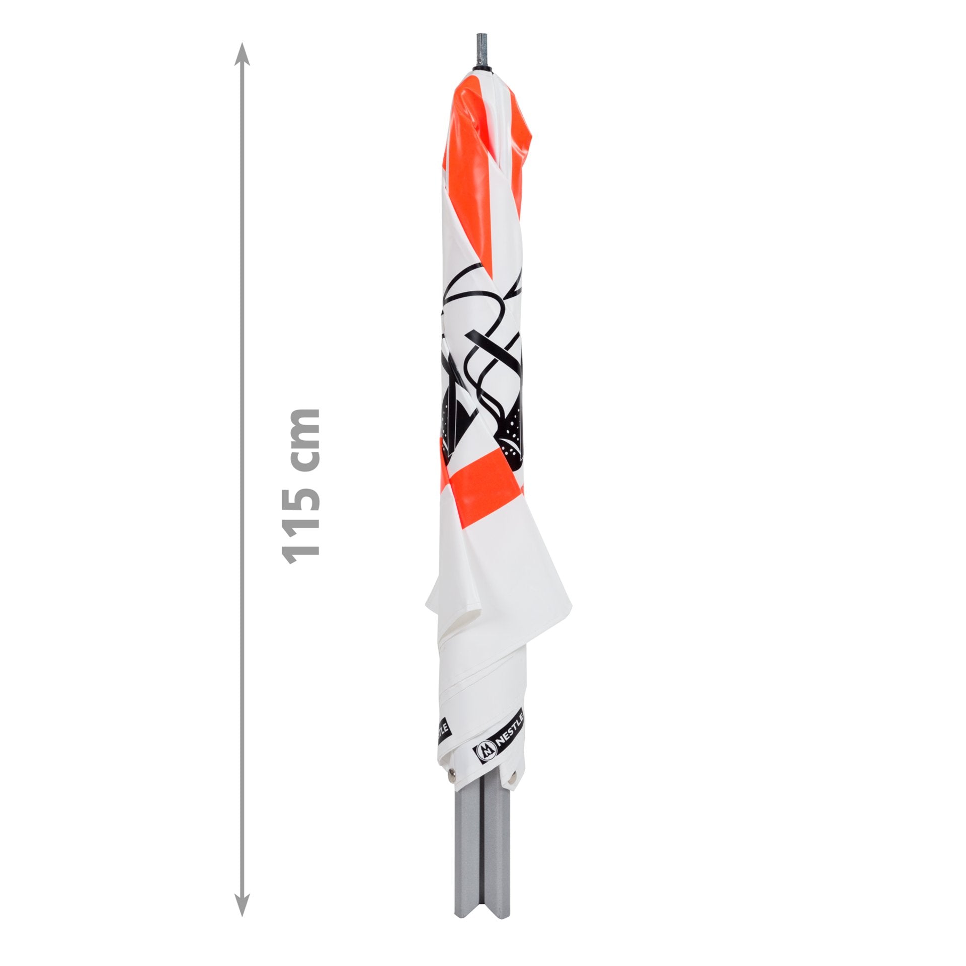 NESTLE Warnpyramide 90 cm, Schaufelmann (VZ123), weiß, mit Feder