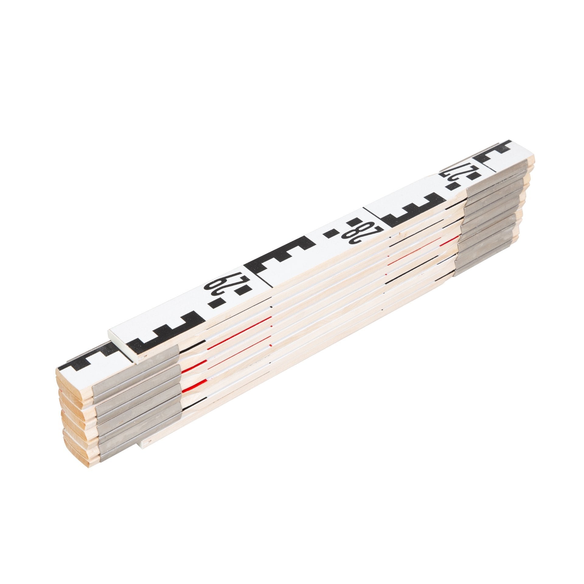 NESTLE Holz Zollstock 3m – Geometer Gliedermaßstab, 38cm Glied