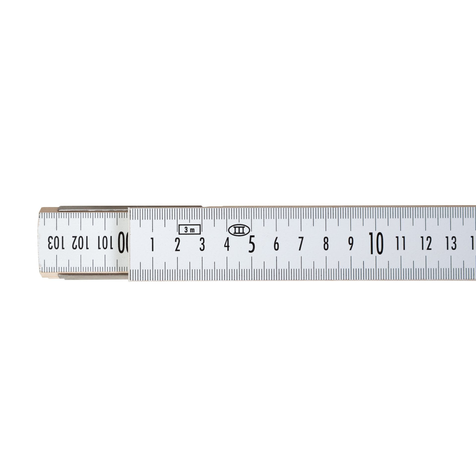 NESTLE Holz Zollstock 3m – Geometer Gliedermaßstab, 38cm Glied