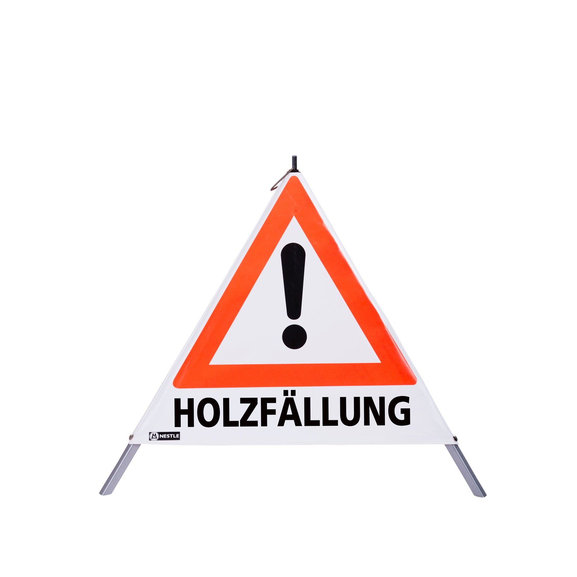 NESTLE Warnpyramide 70 cm, Achtung (VZ101), weiß, mit Feder