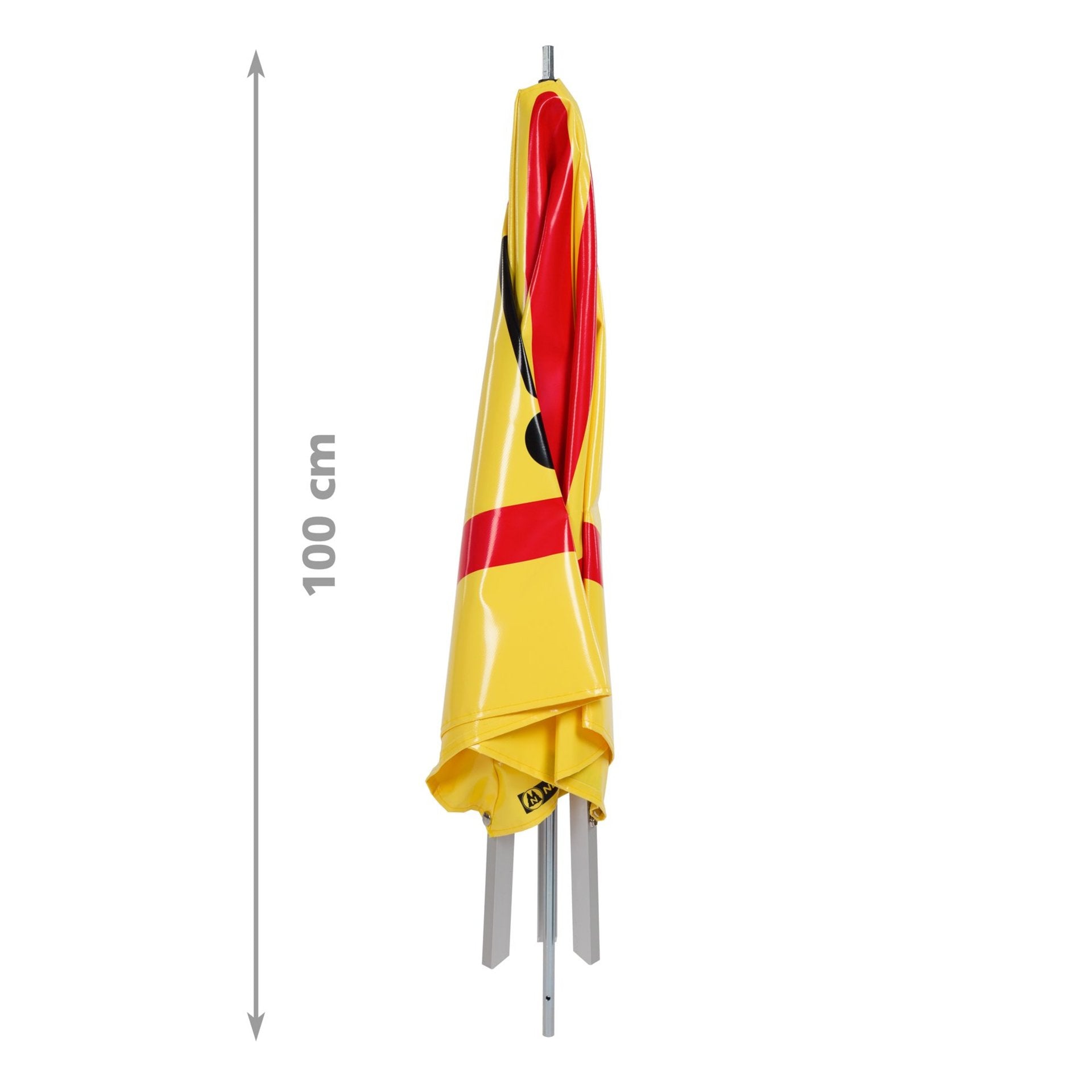 NESTLE Warnpyramide 70 cm,  Schaufelmann (VZ123), gelb, mit Mittelfuß