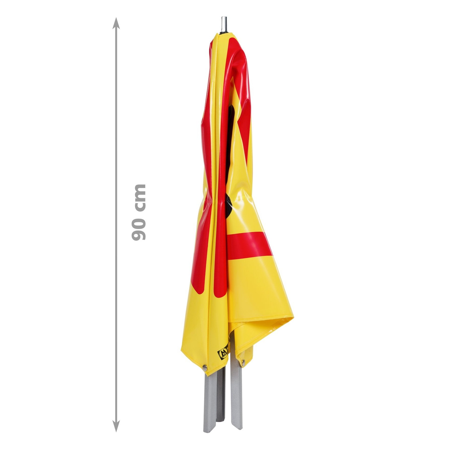NESTLE Warnpyramide 70 cm, Schaufelmann (VZ123), gelb, mit Feder