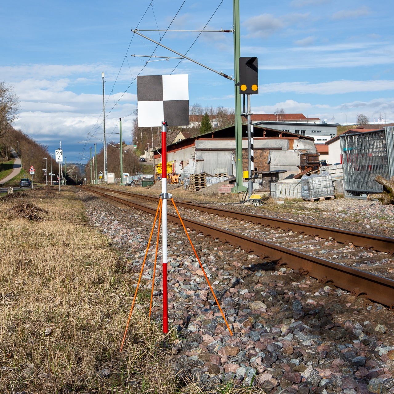 NESTLE Fluchtstab RP - Herb, 1,3 m mit Klemmstück für Zieltafel - BauForst24