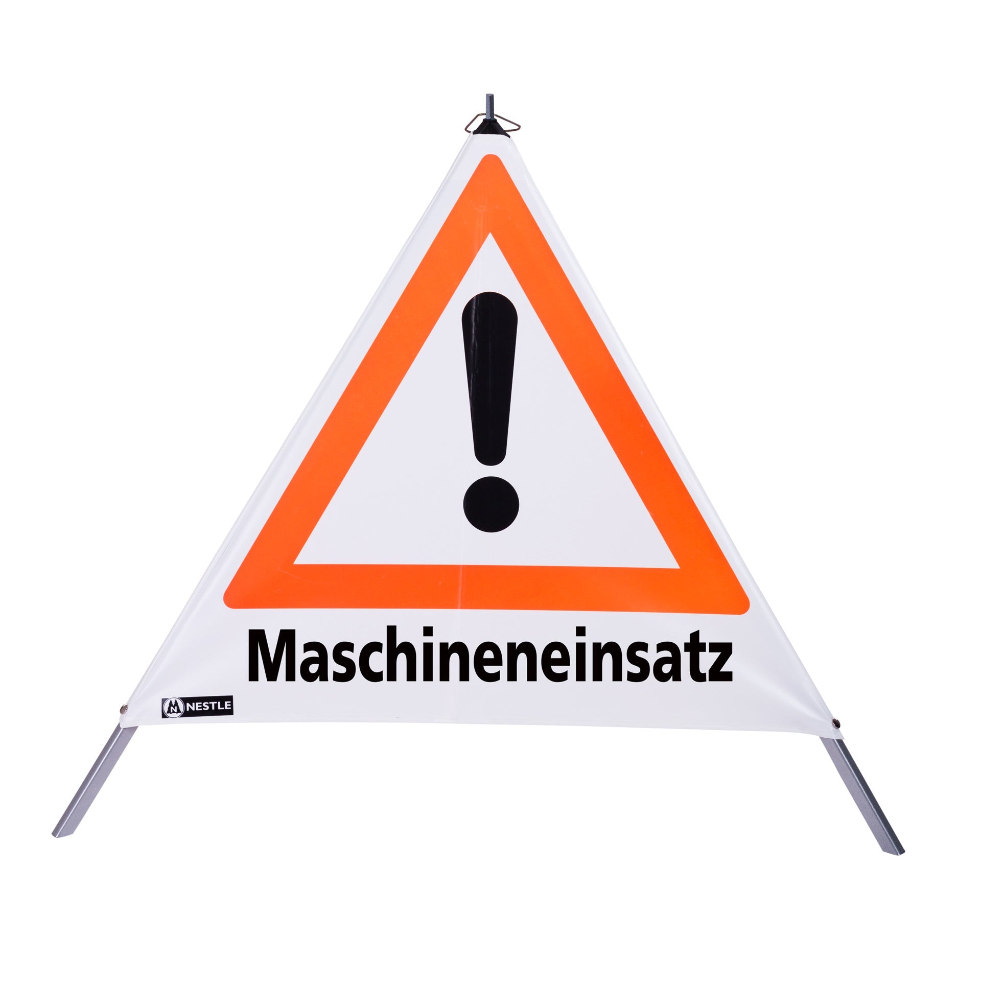 NESTLE Forst Warnpyramiden 70 cm oder 90 cm, Achtung (VZ101) verschiedene Aufdrucke - BauForst24