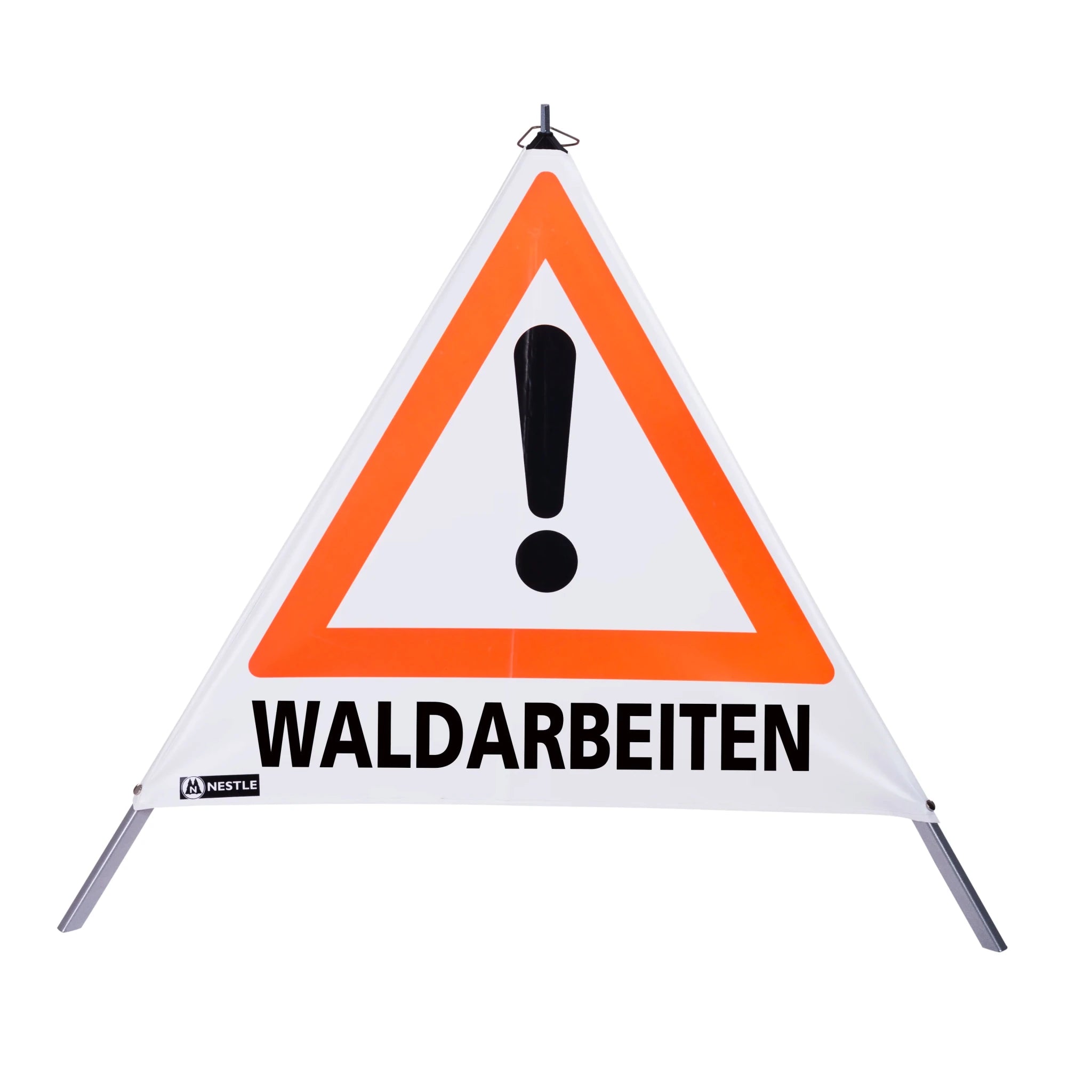 NESTLE Forst Warnpyramiden 70 cm oder 90 cm, Achtung (VZ101) verschiedene Aufdrucke - BauForst24