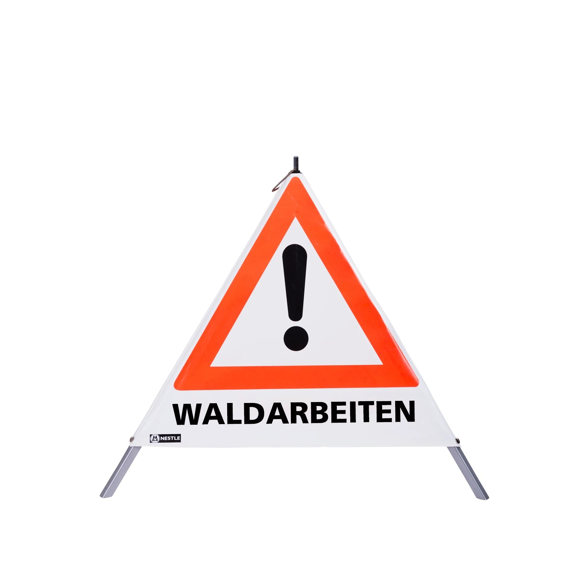 NESTLE Forst Warnpyramiden 70 cm oder 90 cm, Achtung (VZ101) verschiedene Aufdrucke - BauForst24