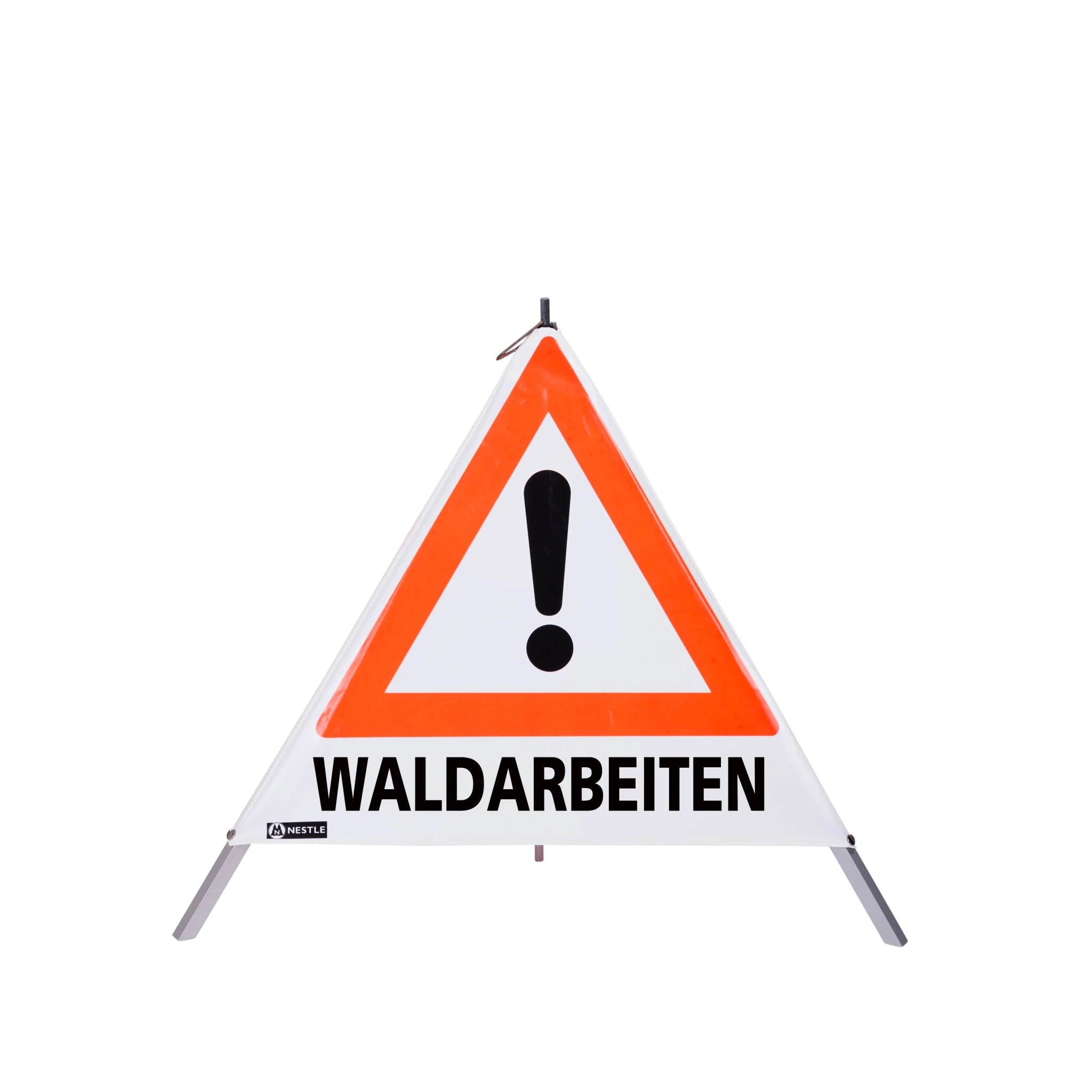 NESTLE Forst Warnpyramiden 70 cm oder 90 cm, Achtung (VZ101) verschiedene Aufdrucke - BauForst24