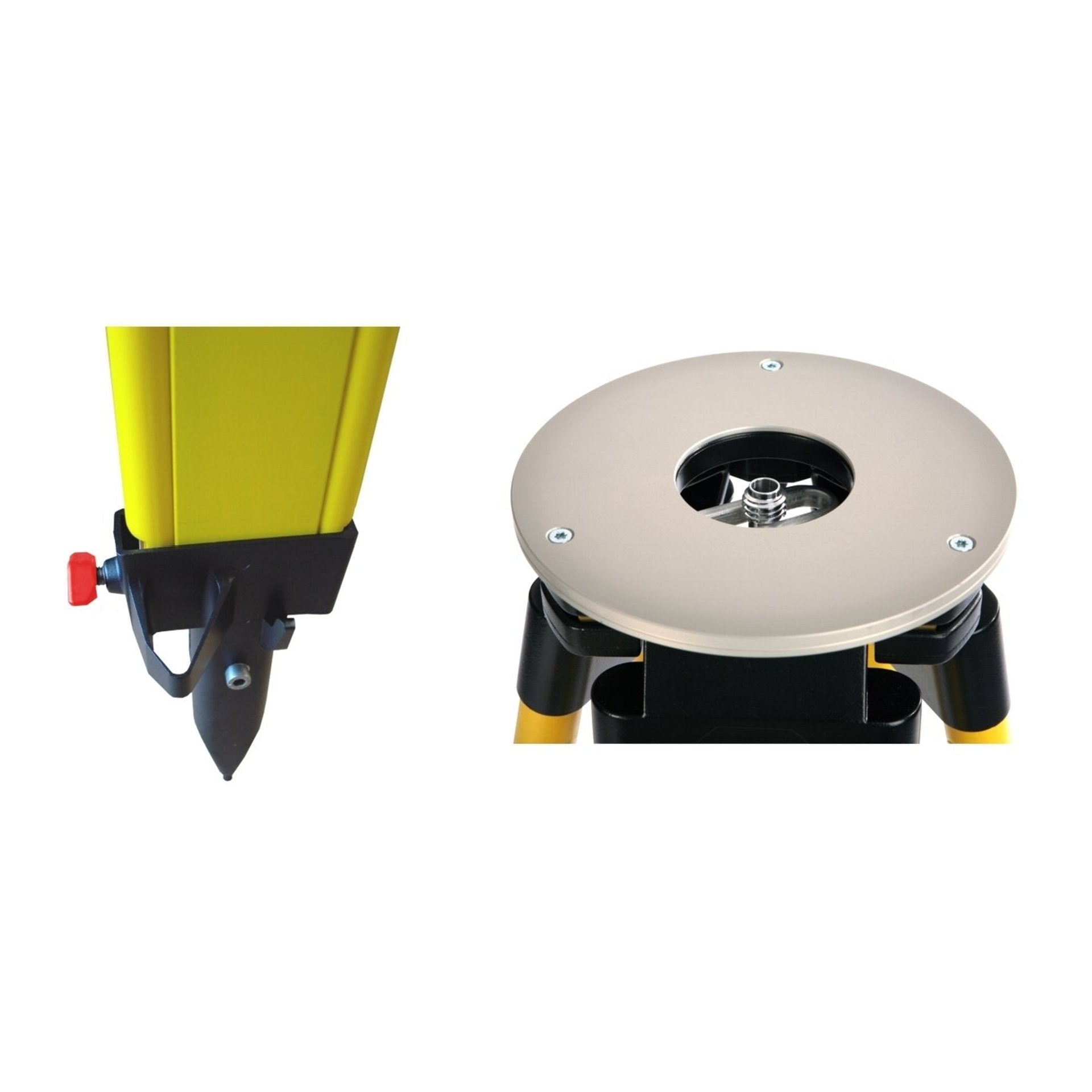 NESTLE Holzstativ Schwer, Qualitätsausführung, 93 - 168cm, runde Kopfplatte, selbstschließend - BauForst24