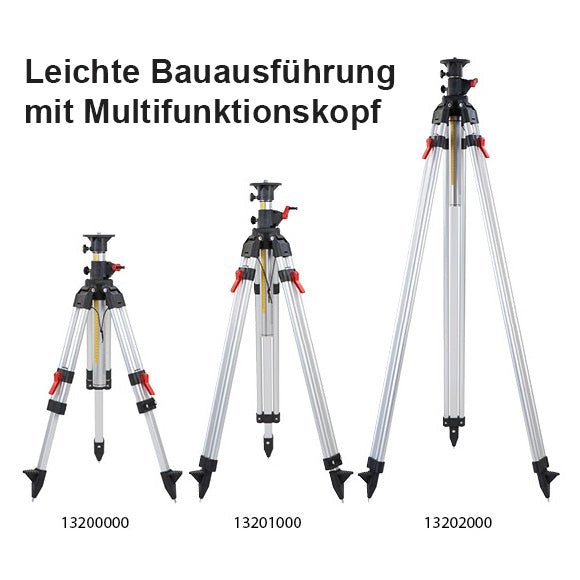 NESTLE Kurbelstativ Aluminium Leichte Bauausführung, 58 - 130cm - BauForst24
