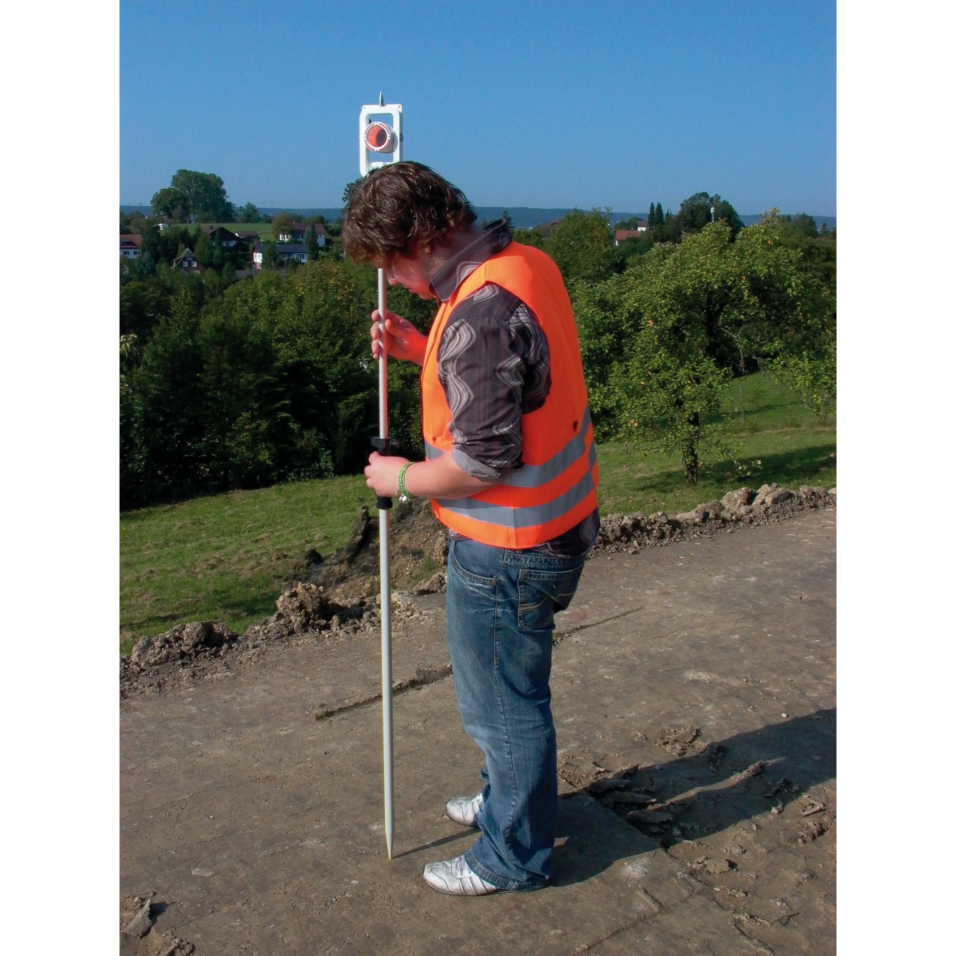 NESTLE Prismenstab PA - 3 - D mit Druckklemmung, 130 - 215 cm - BauForst24