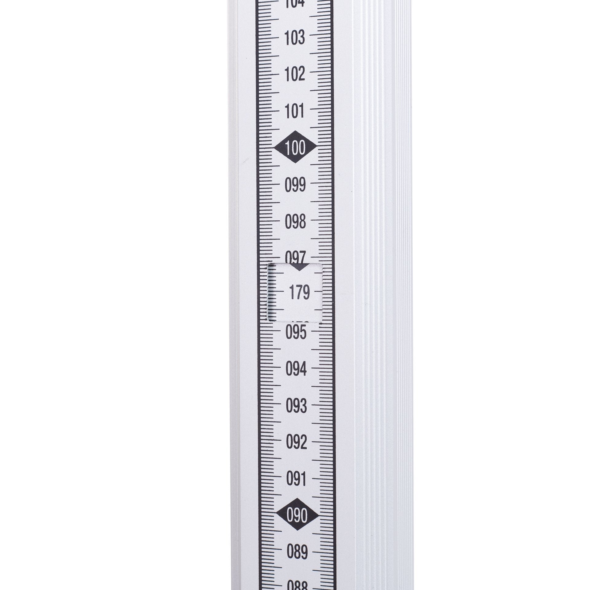 NESTLE Teleskopnivelliermeter 5 m, E - Teilung, Rückseite mm - BauForst24