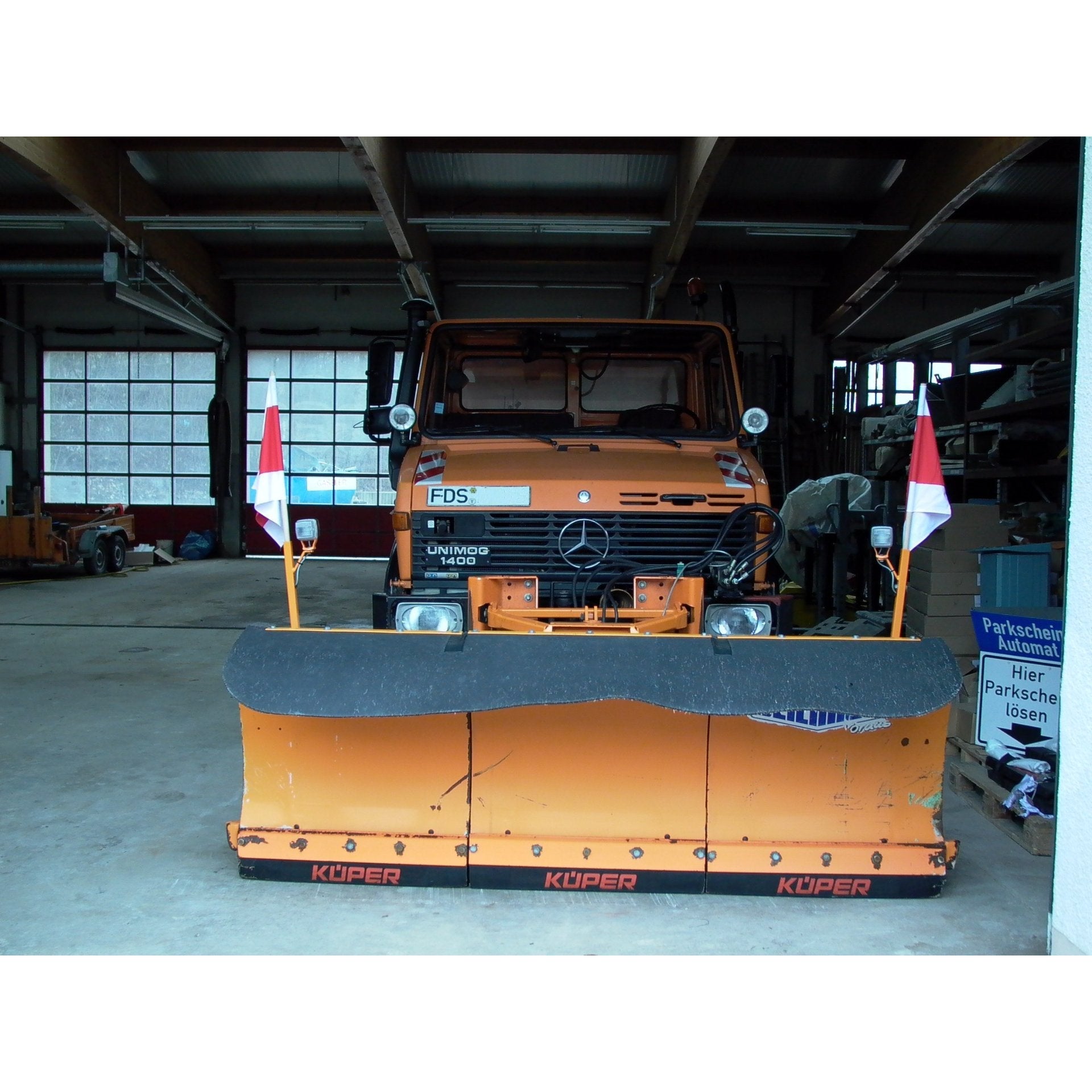 NESTLE Warnflagge weiß,orange,weiß, 50x50cm , VPE = 40 Stück - BauForst24