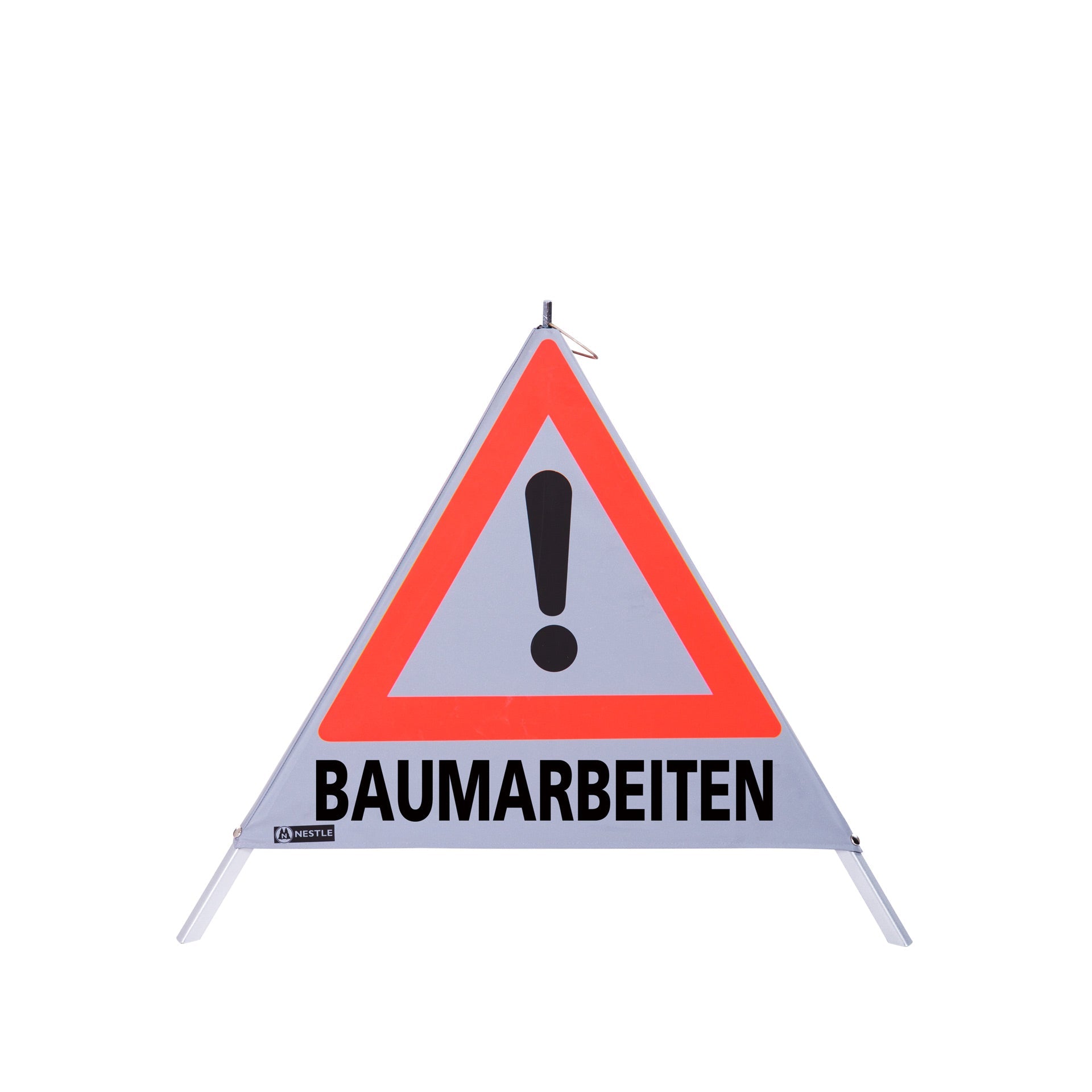 NESTLE Warnpyramide 70 cm, Achtung (VZ101), retroreflektierend, mit Feder - BauForst24