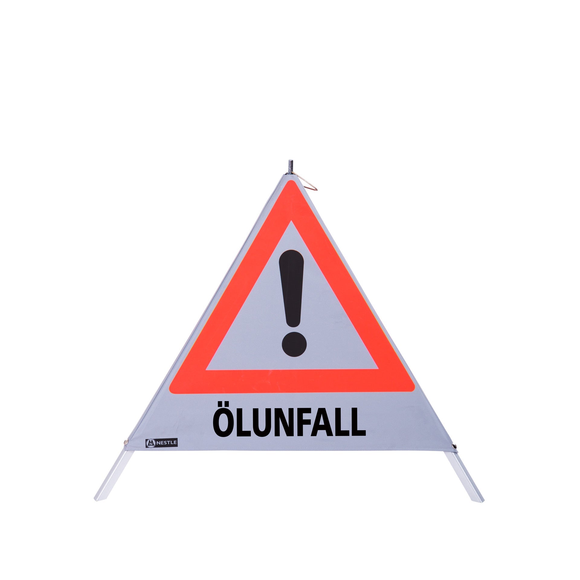 NESTLE Warnpyramide 70 cm, Achtung (VZ101), retroreflektierend, mit Feder - BauForst24