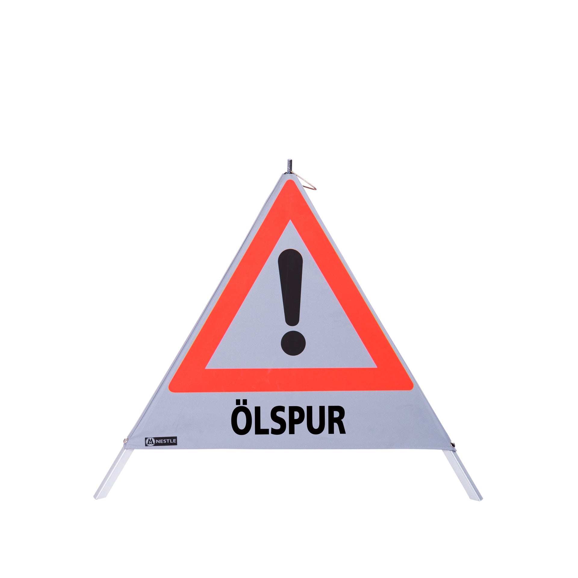 NESTLE Warnpyramide 70 cm, Achtung (VZ101), retroreflektierend, mit Feder - BauForst24