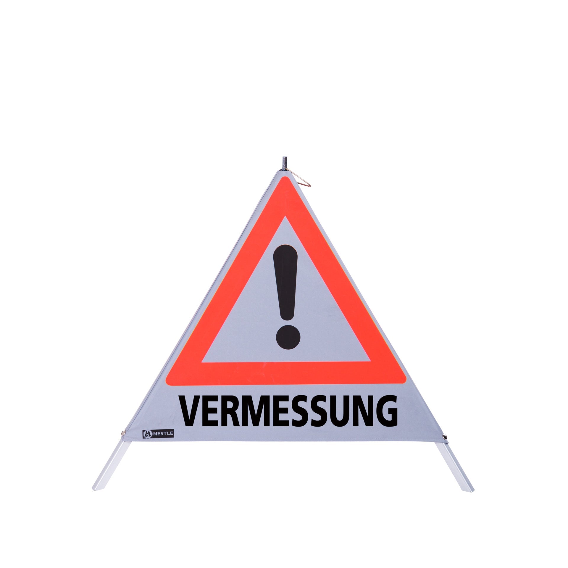 NESTLE Warnpyramide 70 cm, Achtung (VZ101), retroreflektierend, mit Feder - BauForst24