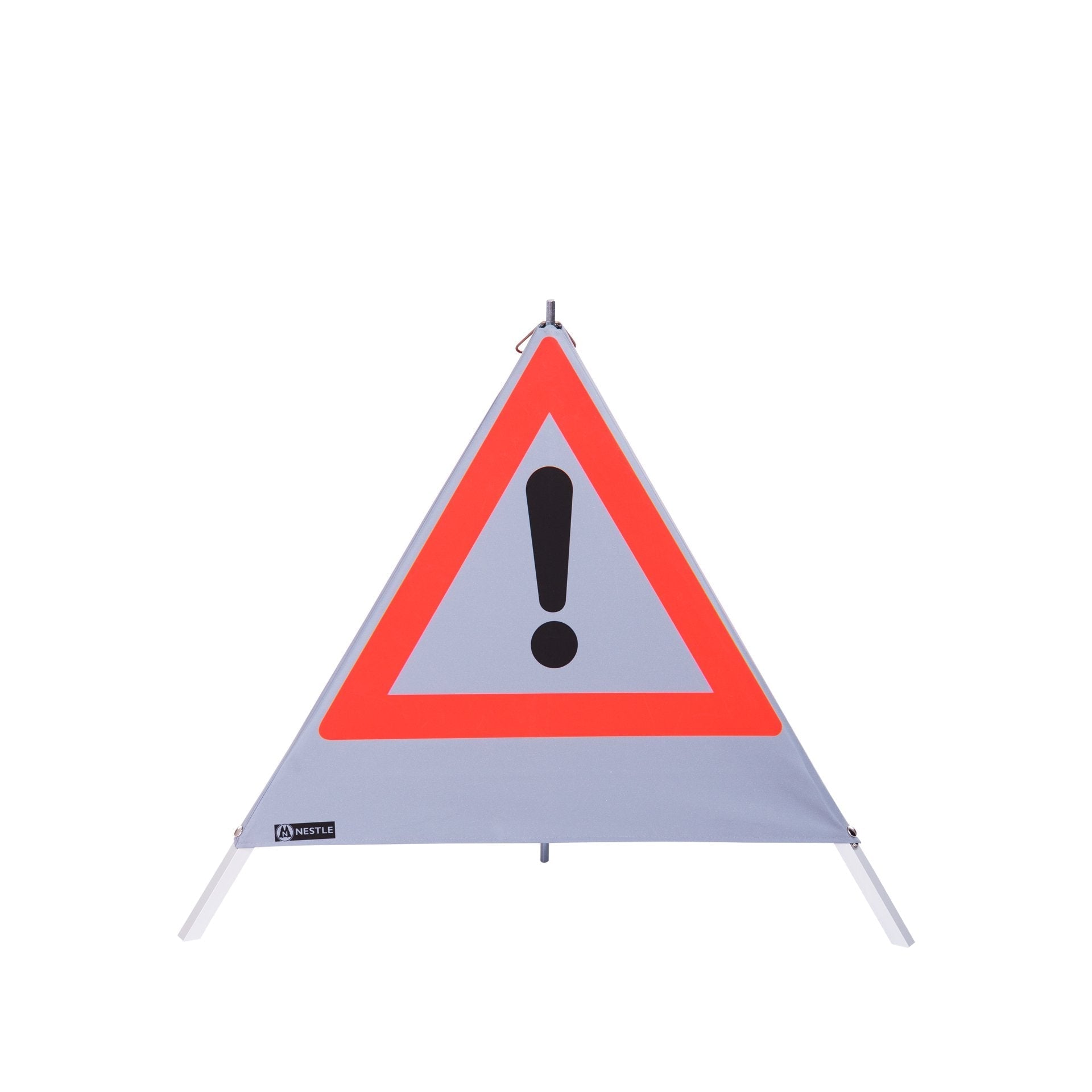 NESTLE Warnpyramide 70 cm, Achtung (VZ101), retroreflektierend, mit Mittelfuß - BauForst24
