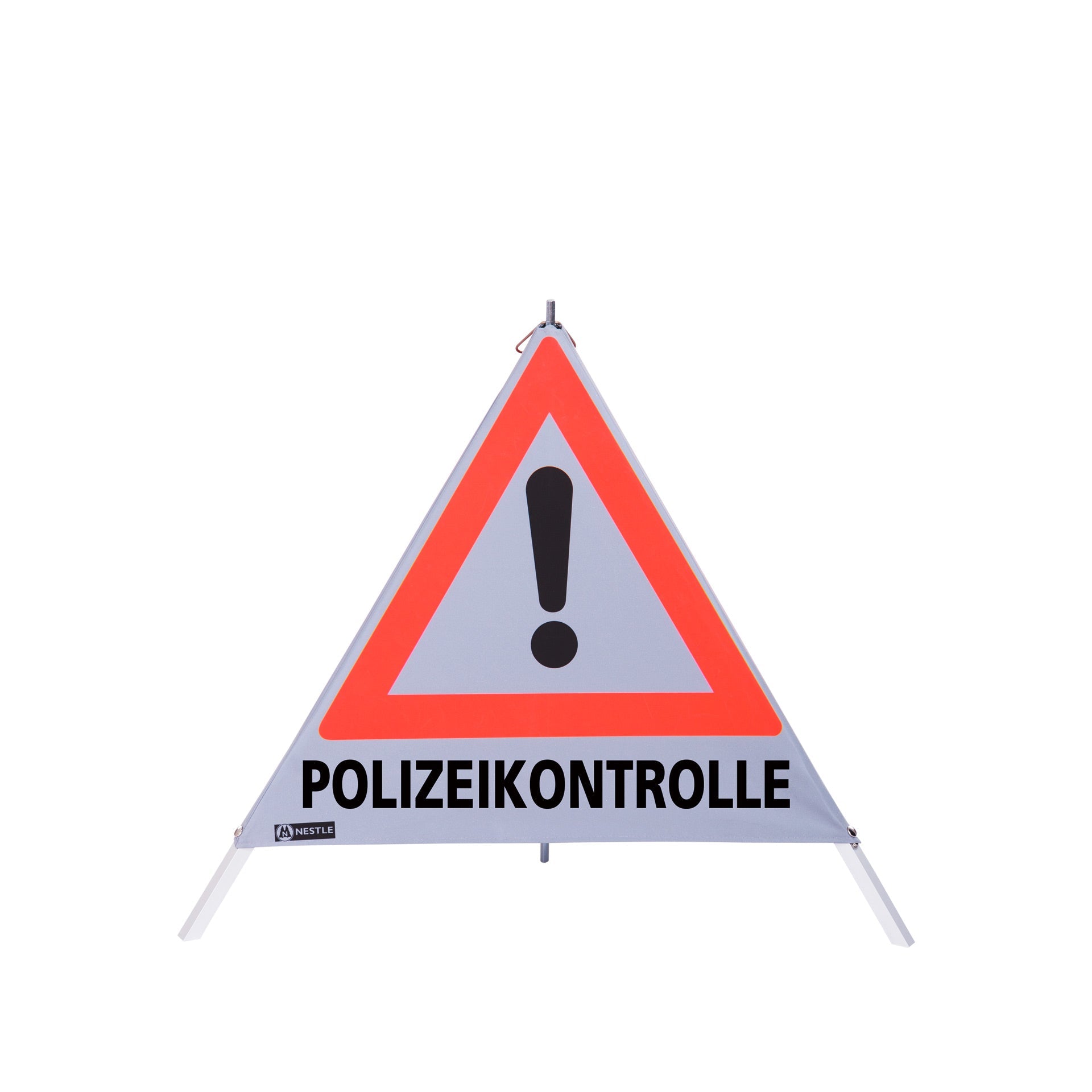 NESTLE Warnpyramide 70 cm, Achtung (VZ101), retroreflektierend, mit Mittelfuß - BauForst24