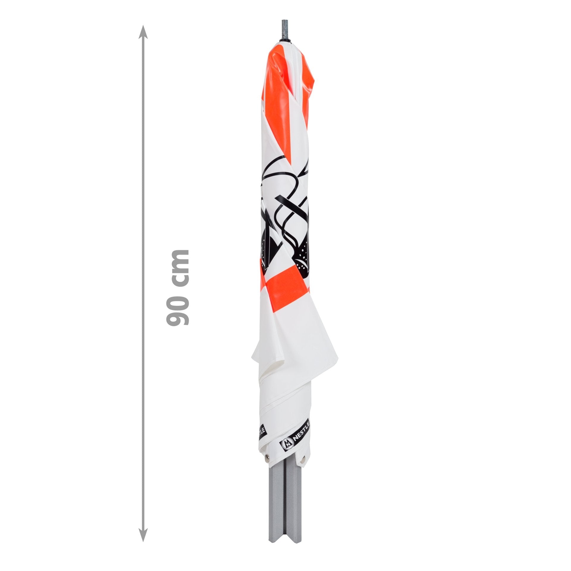 NESTLE Warnpyramide 70 cm, Achtung (VZ101), weiß, mit Feder - BauForst24