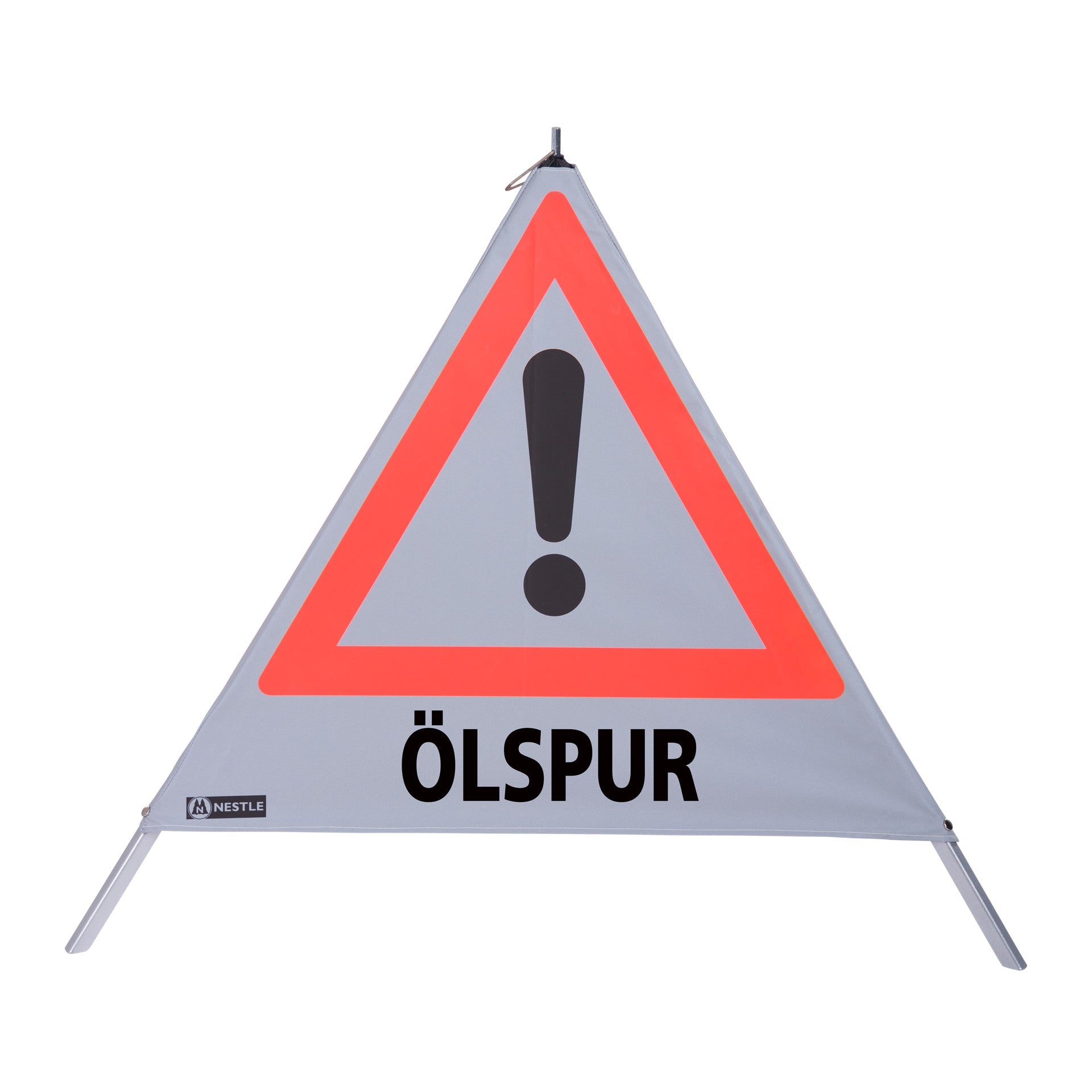 NESTLE Warnpyramide 90 cm, Achtung (VZ101), retroreflektierend, mit Feder - BauForst24