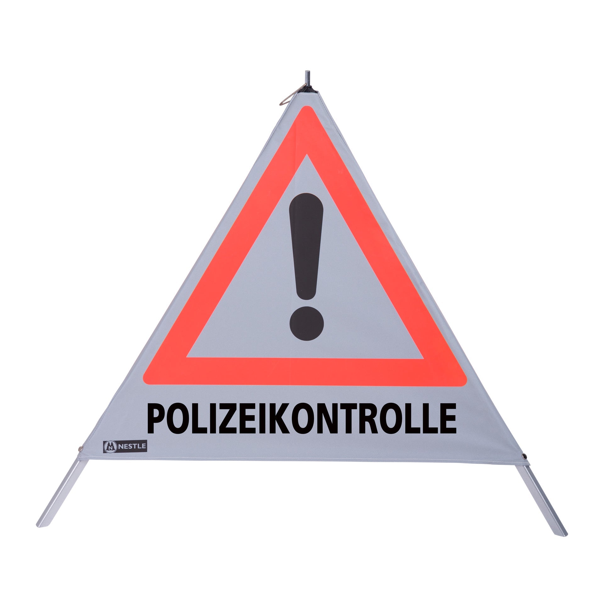 NESTLE Warnpyramide 90 cm, Achtung (VZ101), retroreflektierend, mit Feder - BauForst24