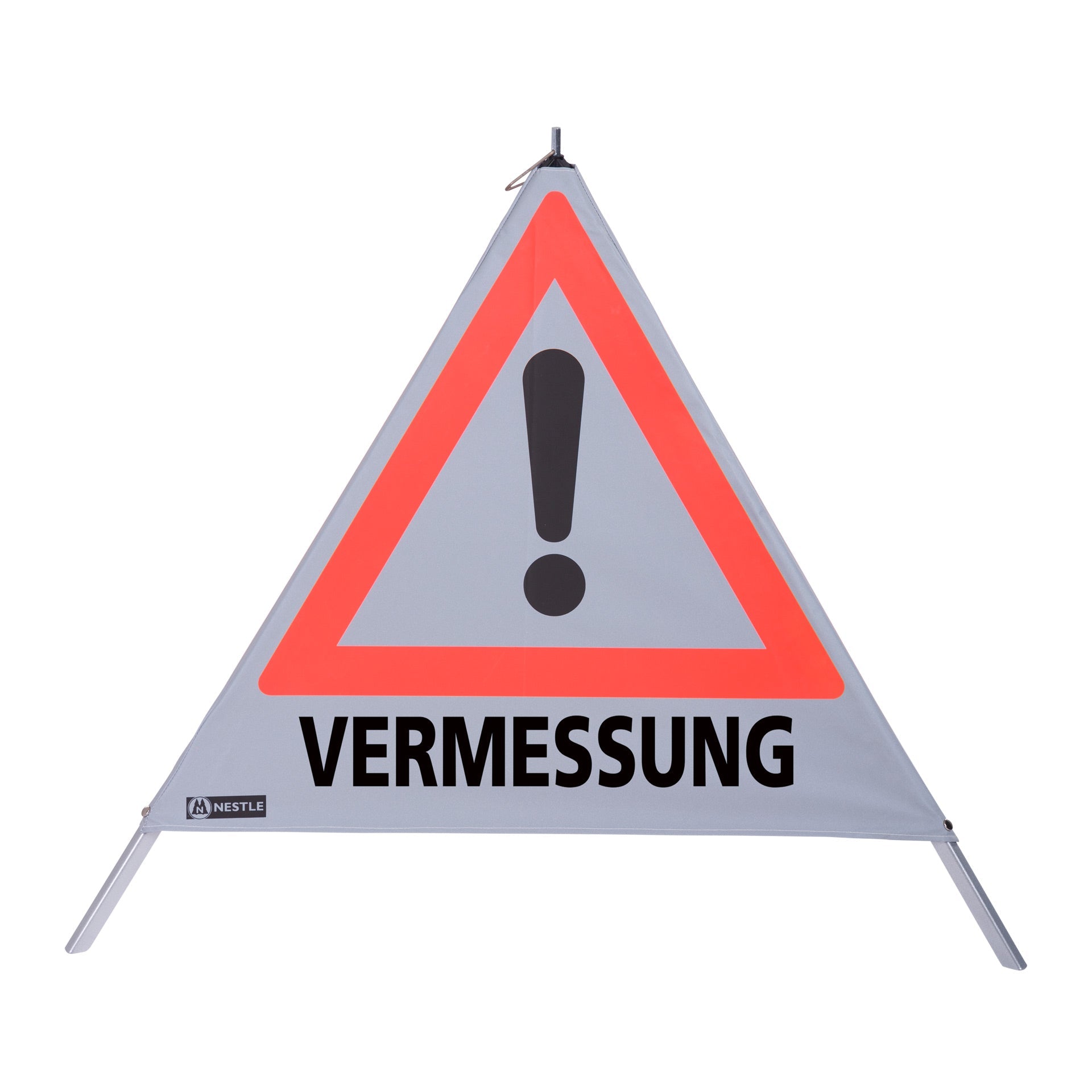 NESTLE Warnpyramide 90 cm, Achtung (VZ101), retroreflektierend, mit Feder - BauForst24