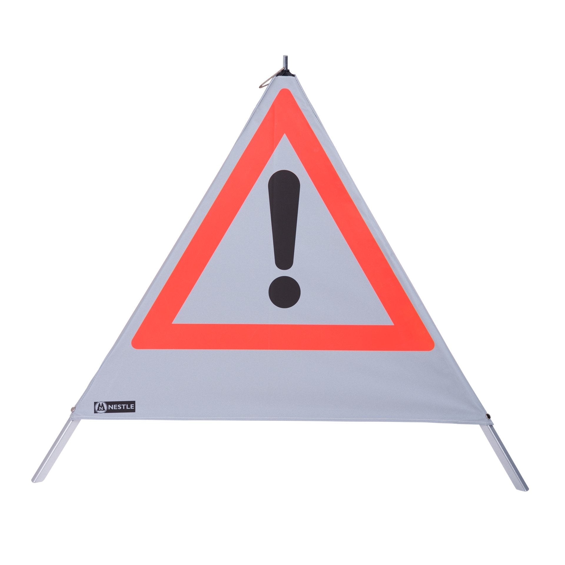 NESTLE Warnpyramide 90 cm, Achtung (VZ101), retroreflektierend, mit Feder - BauForst24