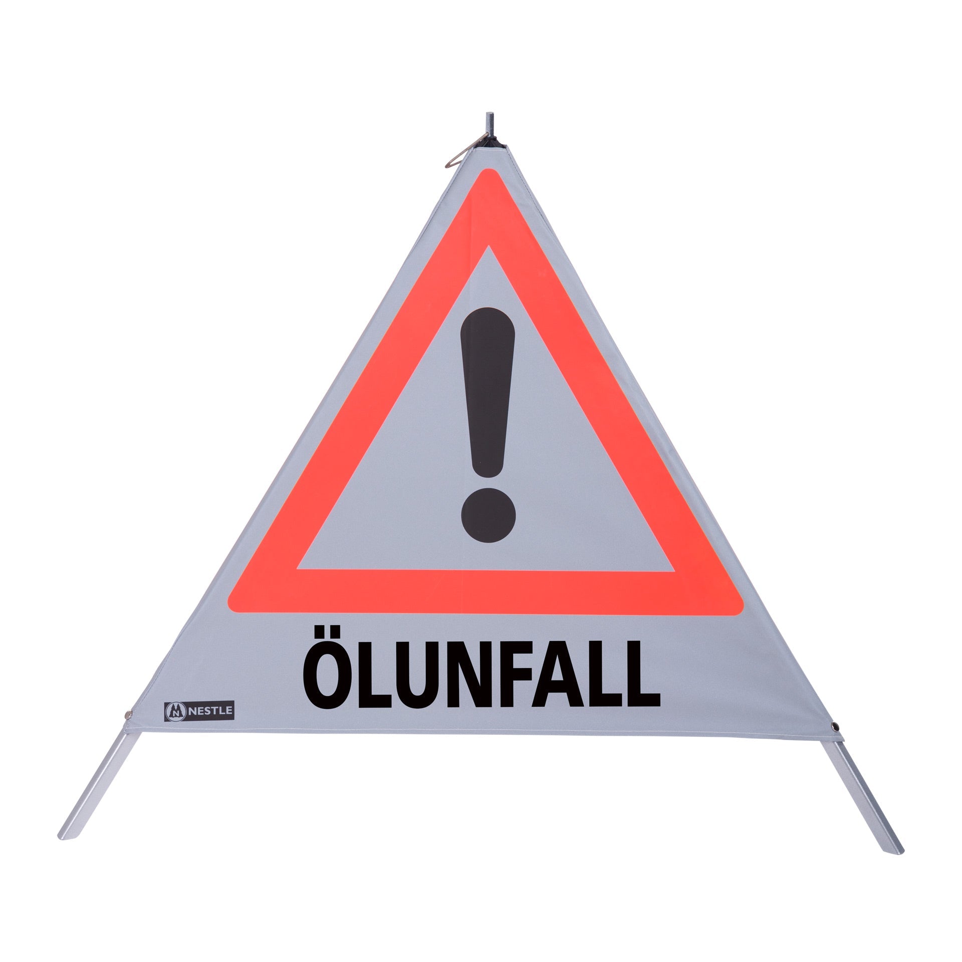 NESTLE Warnpyramide 90 cm, Achtung (VZ101), retroreflektierend, mit Feder - BauForst24