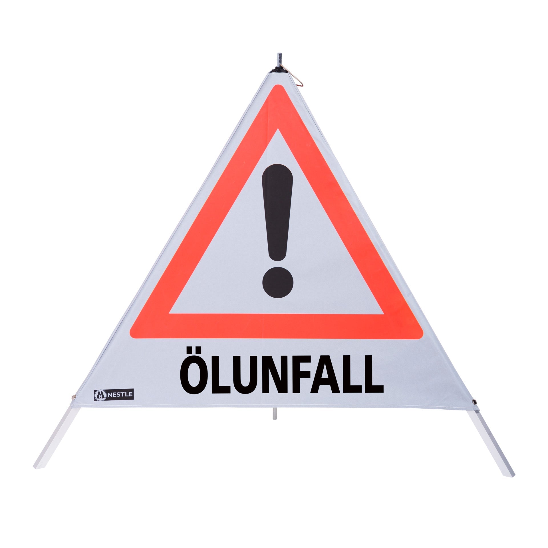 NESTLE Warnpyramide 90 cm, Achtung (VZ101), retroreflektierend, mit Mittelfuß - BauForst24