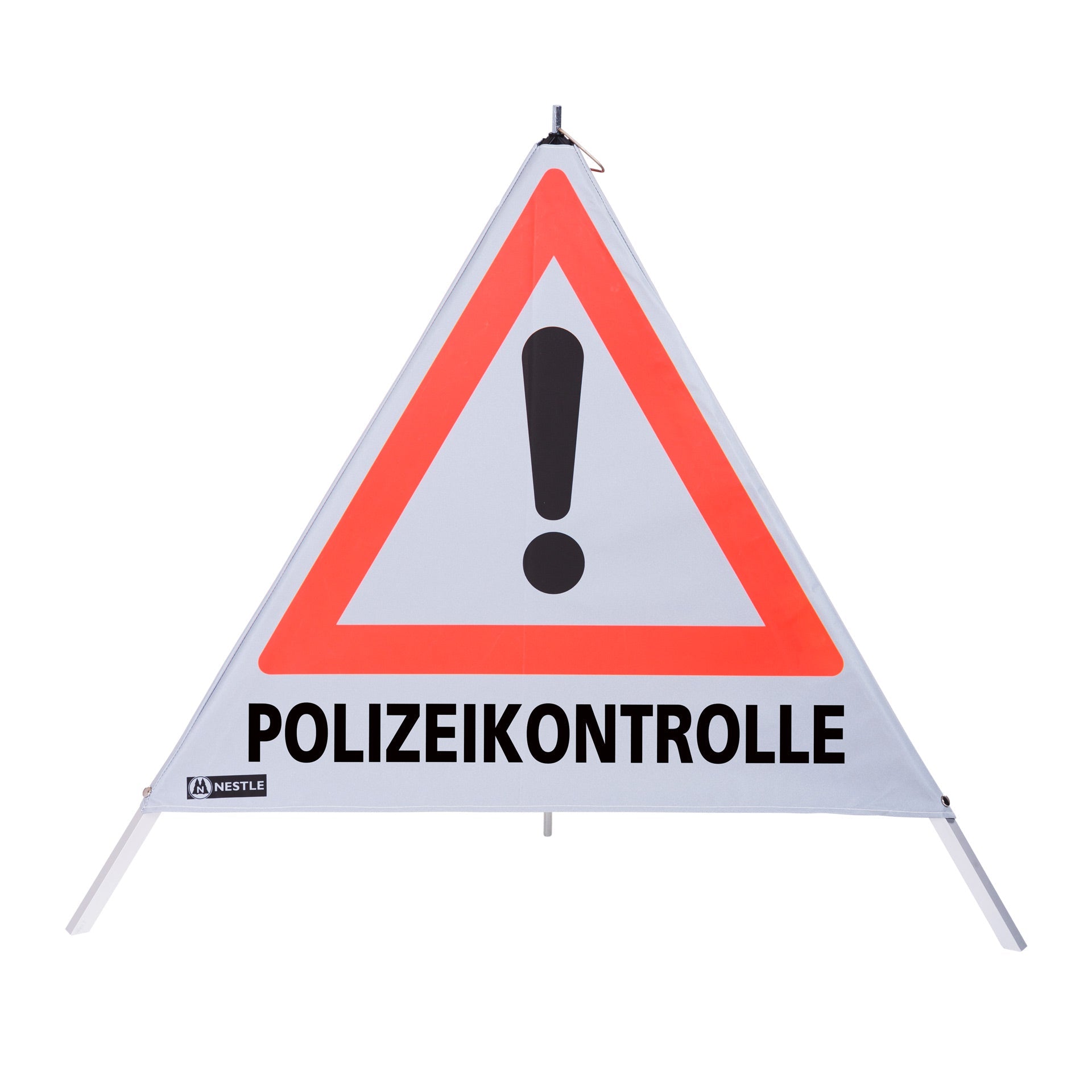 NESTLE Warnpyramide 90 cm, Achtung (VZ101), retroreflektierend, mit Mittelfuß - BauForst24