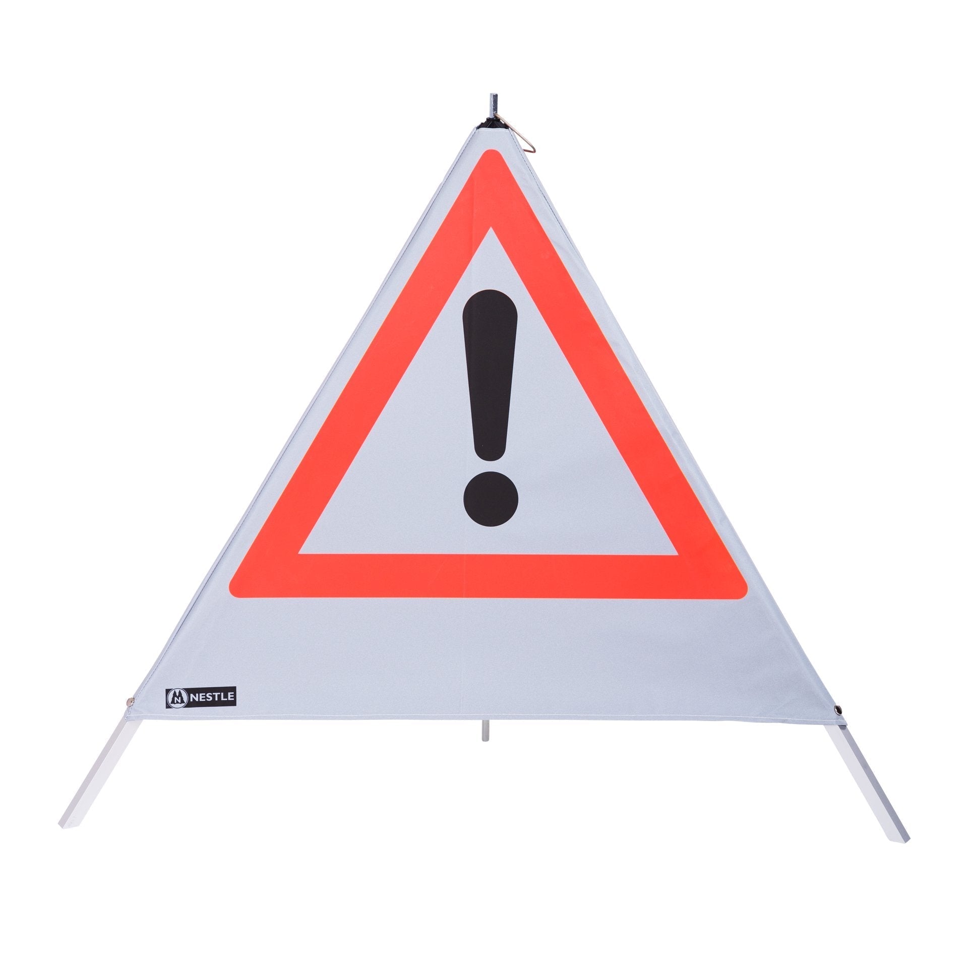 NESTLE Warnpyramide 90 cm, Achtung (VZ101), retroreflektierend, mit Mittelfuß - BauForst24