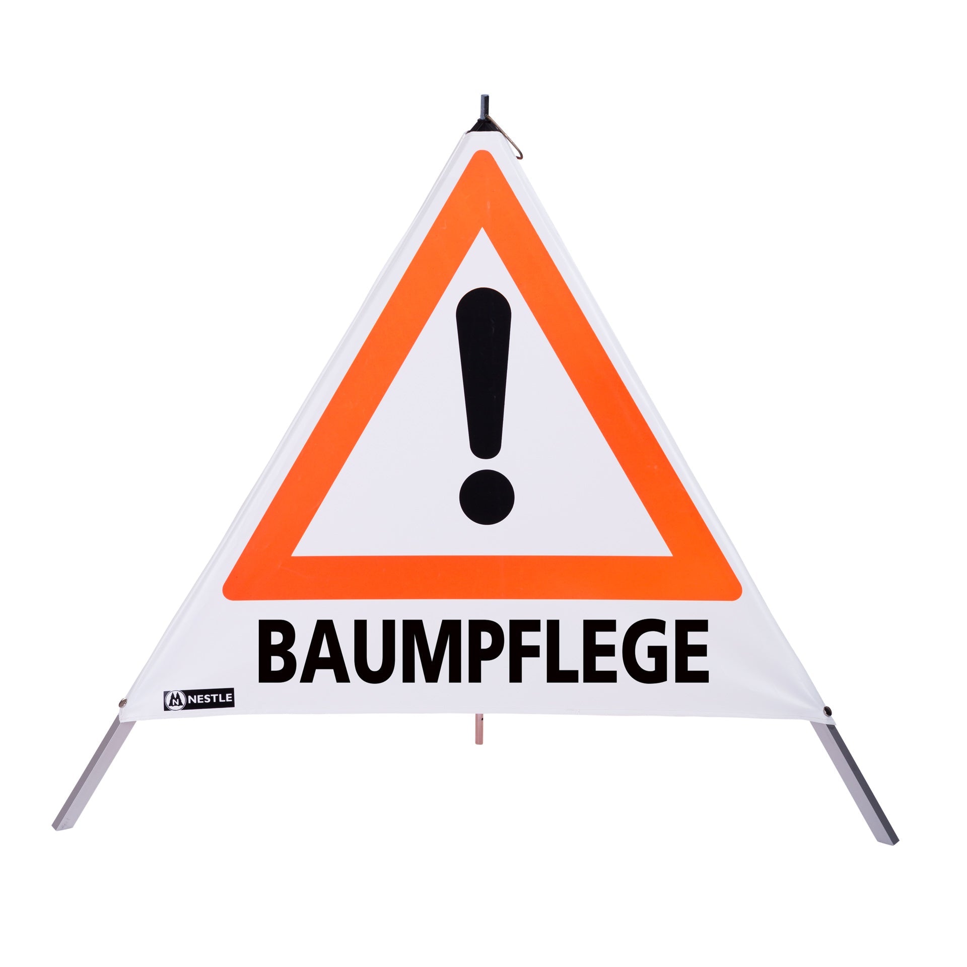Warnpyramide Grünpflege, 70 cm Seitenlänge
