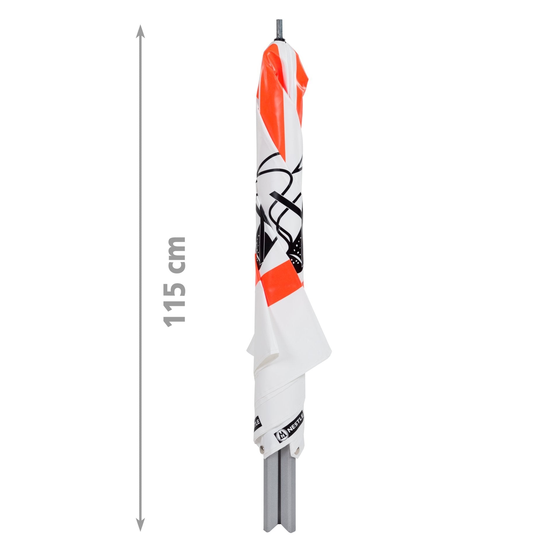 NESTLE Warnpyramide 90 cm, Schaufelmann (VZ123), weiß, mit Feder - BauForst24