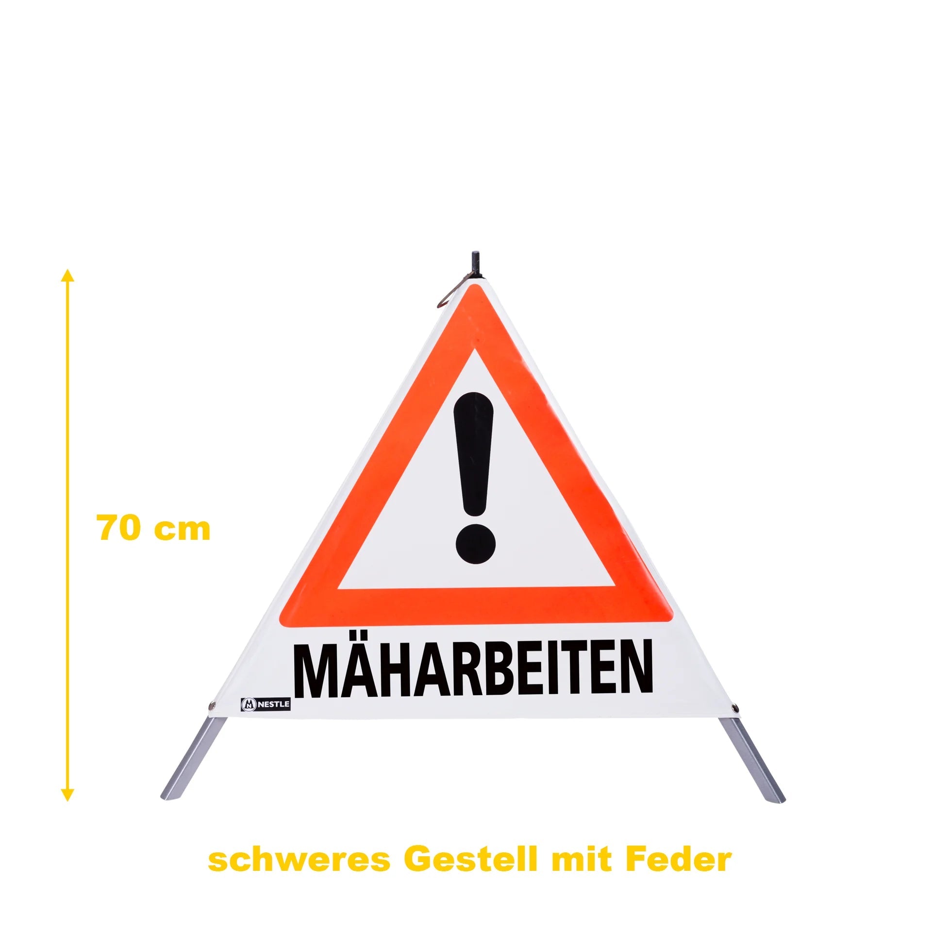 NESTLE Warnpyramide, Achtung (VZ101), Baumpflege, Mäharbeiten, Maschineneinsatz - BauForst24